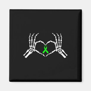 Handherz Mental Health Awareness Ribbon Krieger Magnet