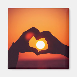 Handherz-Symbol-Liebe Magnet