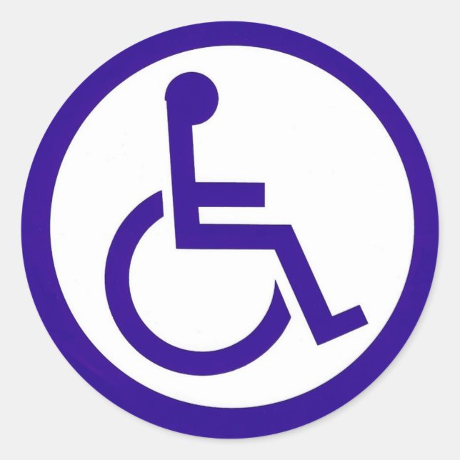 Handicap-Aufkleber Runder Aufkleber (Vorderseite)