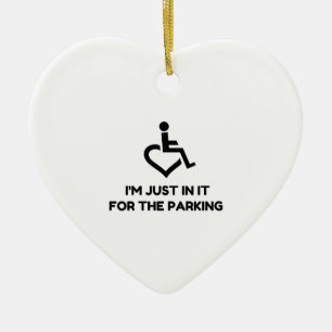 Handicap Parking Keramik Ornament