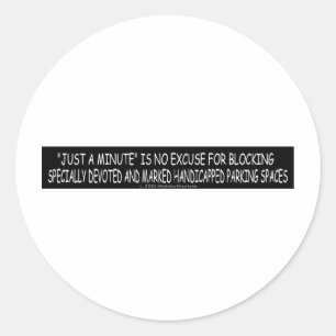 HANDICAP PARKPLATZ 5 RUNDER AUFKLEBER
