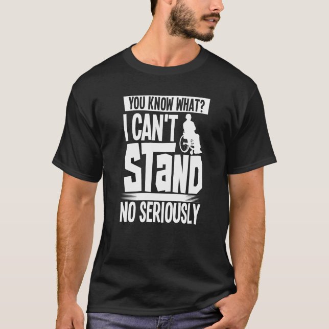 Handicap Rollstuhl Behinderung Spaß Paraplegii T-Shirt (Vorderseite)