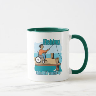 Handicap Rollstuhl Fischerei Tasse