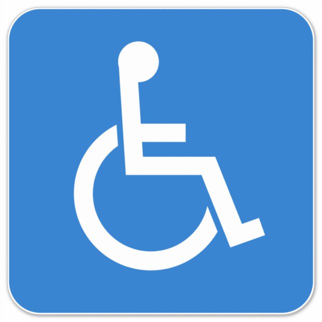 Handicap Sign Aufkleber (Vorderseite)