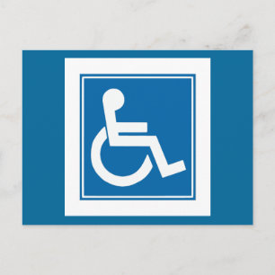 Handicap Sign Postkarte