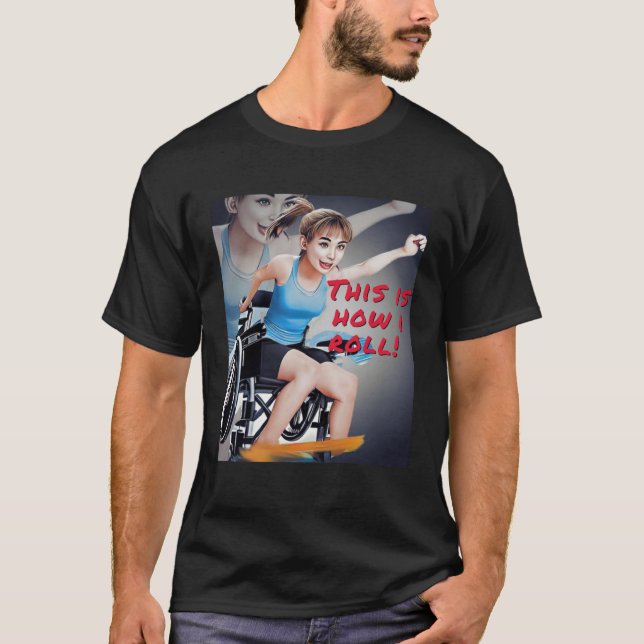 Handicapped Crippled Amputee Disabled Wheelchair H T-Shirt (Vorderseite)