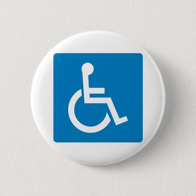Handikap-Zugänglichkeits-Landstraßen-Zeichen Button (Vorderseite)