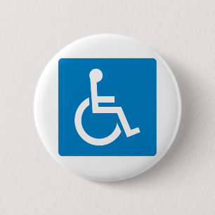 Handikap-Zugänglichkeits-Landstraßen-Zeichen Button