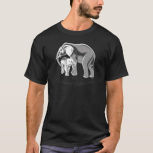 Handillustration einer Elefantensichtung T-Shirt