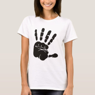 Handimpression schwarz T-Shirt