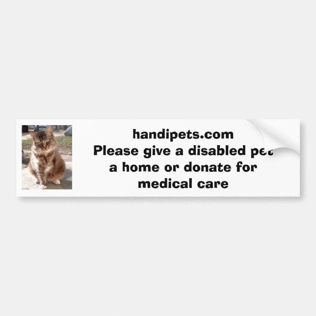 Handipets Website-Autoaufkleber Autoaufkleber (Vorne)