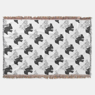 Handkaninchen Silhouette Decke
