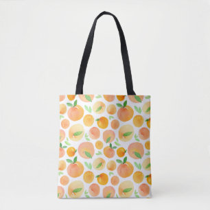 Handlackierte Aquarellpfirsiche: nahtlos. Tasche