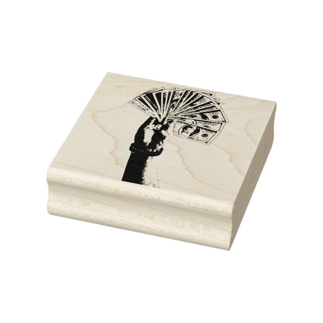Handle Holding 100 Dollar Scheine Geld Kunst Gummistempel (Stempel)