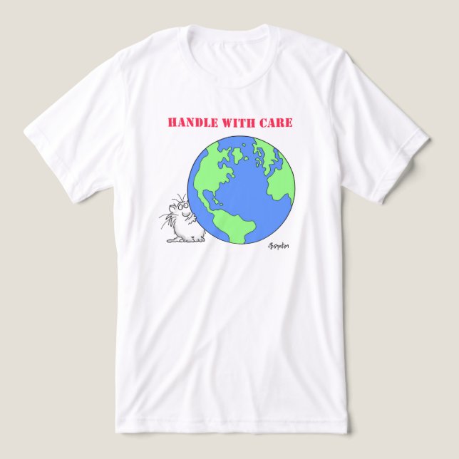 HANDLE MIT CARE Boynton Cat Tri-Blend Shirt (Design Vorderseite)