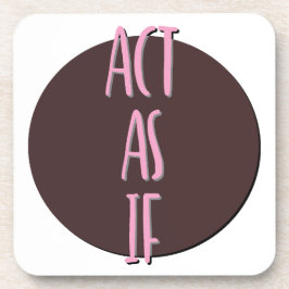 Handle so, als ob Erholung Slogan Getränkeuntersetzer