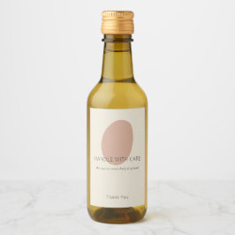 Handle With Care Terracotta Artisan Custom Label  Weinetikett