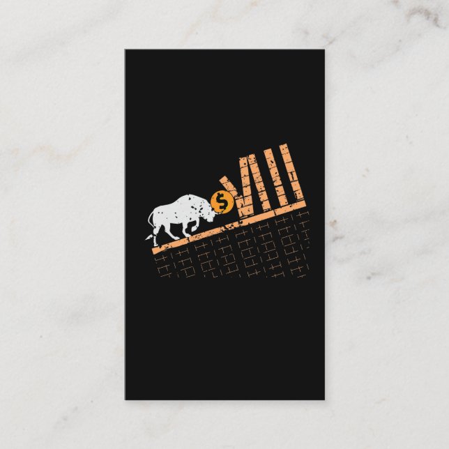 Händler Crypto Asset Trader Bull Trend Art Visitenkarte (Vorderseite)