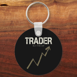 Händler kaufen den Dip Day Trader und Kryptowährun Schlüsselanhänger
