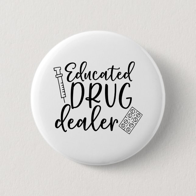 Händleraufkleber für Krankenpflegemittel Button (Vorderseite)