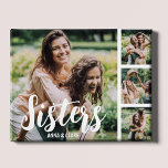 Händlermarken für die FotoCollage Plaque Fotoplatte<br><div class="desc">Diese moderne Schwestern, Foto Collage Plaque ist das ideale Geschenk für Ihre Schwester, mit 4 Ihrer Lieblingsfotos, die Textschwestern in einem lustigen Skript-Schriftart, und dann personalisieren mit Ihren Namen. Fantastisch als Weihnachten, Abschluss, Galatinen, Geburtstag oder Geschenk für jede andere besondere Gelegenheit, der Schriftart Stil, Größe und Farbe können durch Klicken...</div>
