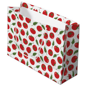 Händlerrotes Tomatenmuster Große Geschenktüte