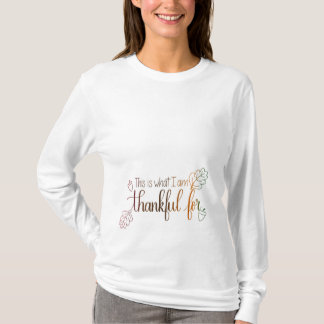 Handlettered Erntedank-Mutterschafts-Shirt T-Shirt