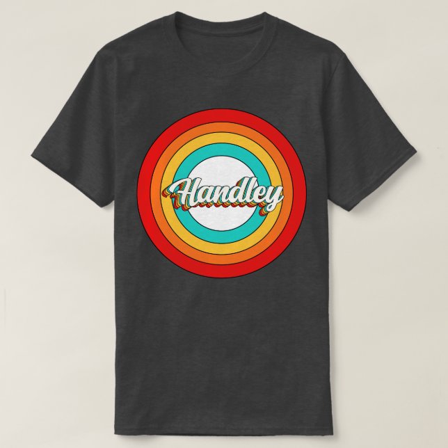 Handley Name Shirt Vintag Handley Circle (Design vorne)