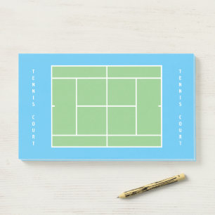 Handlich leerer Tennisplatz-Layout klebrig Post-it Klebezettel