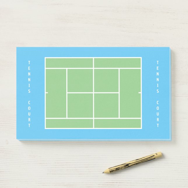 Handlich leerer Tennisplatz-Layout klebrig Post-it Post-it Klebezettel (Auf Schreibtisch)