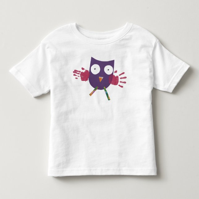 Handliche Eule - Kleinkind T-shirt (Vorderseite)