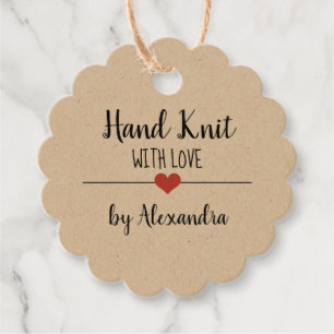 Handlicher Strick mit Liebe Geschenkanhänger