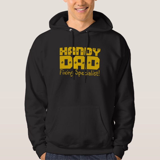 Handlicher VaterHoodie - Festlegungs-Spezialist! Hoodie (Vorderseite)