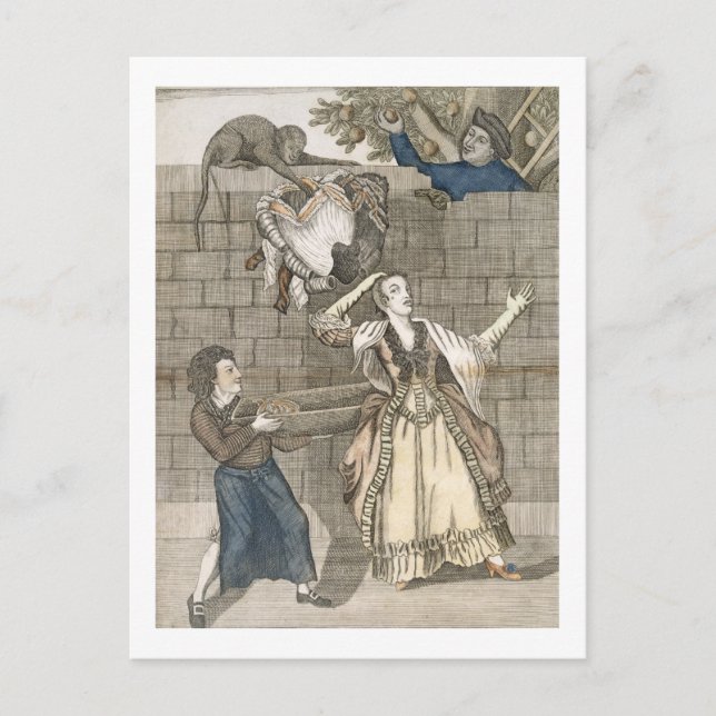 Handlicht von einem Affen oder dem Kopf der Dame Postkarte (Vorderseite)