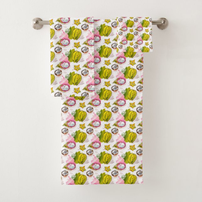 Handlungsfreiheit-strukturiertes Frucht-Muster Badhandtuch Set (Insitu)