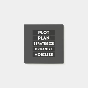 HANDLUNGSPLAN STRATEGIE ORGANISIEREN MOBILISIEREN POST-IT KLEBEZETTEL