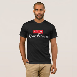 Handlungsstarke rote Schaltfläche Minimalist Motiv T-Shirt