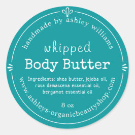 Handmade Body Butter Bio Business Green Runder Aufkleber