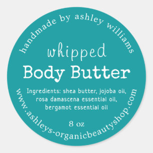 Handmade Body Butter Bio Business Green Runder Aufkleber
