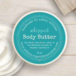 Handmade Body Butter Bio Business Green Runder Aufkleber