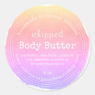 Handmade Body Butter Bio Business Ipanema Runder Aufkleber