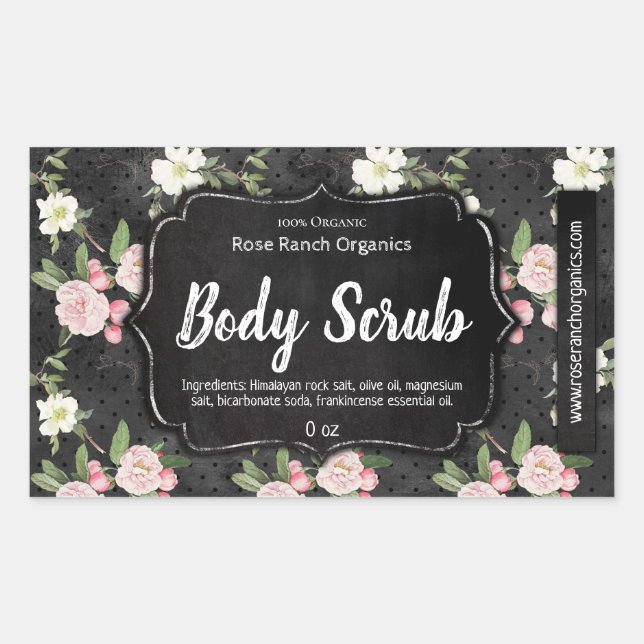 Handmade-Business mit benutzerdefinierbarem Body-S Rechteckiger Aufkleber (Vorderseite)