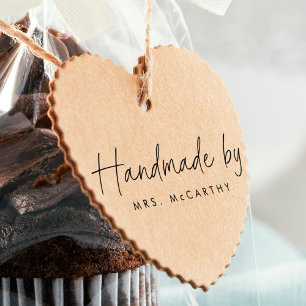 "Handmade by" Briefmarke aus Gummi - Lässige Hands Gummistempel
