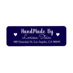 "Handmade by" Herz Romantisches Blau