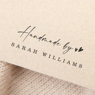 Handmade by name niedlich herzen handschriftlich gummistempel
