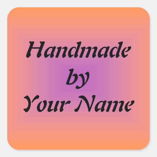 Handmade by Template Aufkleber (Vorderseite)
