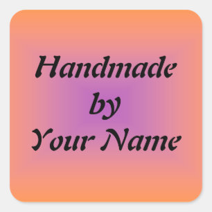 Handmade by Template Aufkleber