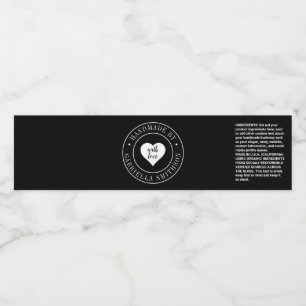 Handmade by Your Name Product Wrap Around Label