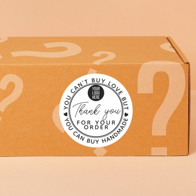 Handmade can't buy Love happiness mail business Runder Aufkleber (Von Creator hochgeladen)