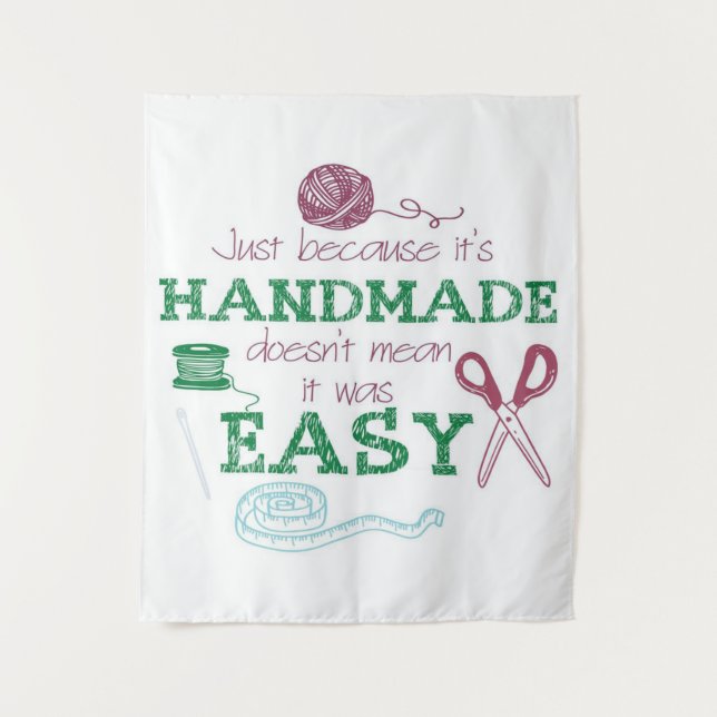 Handmade Crochet Lover Geschenk | Niedliches, einz Wandteppich (Vorderseite)